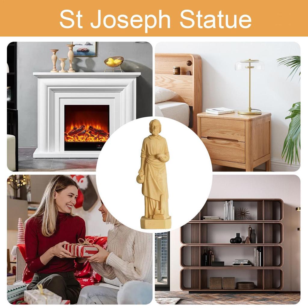 8x3cm Carpenter St Joseph House Selling Resin Ornament Handicraft Tabletop Decoration For Bedroom, Garden, Living Room
