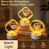 Stable No-Flicker Light Acrylic Table Lamp Warm Light Heart Pendant LED Lamp Office Desk Ornament
