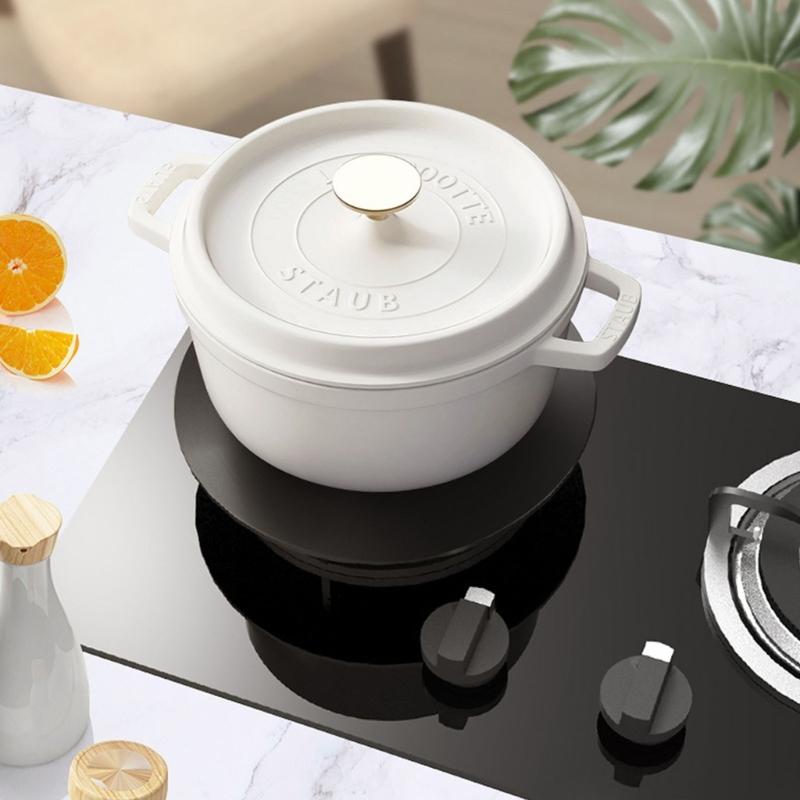 Round Aluminum Heat Conduction Plate Quick Defrosting Tray for Gas Stove Folding Design 6mm Thickness Ideal for Cooking