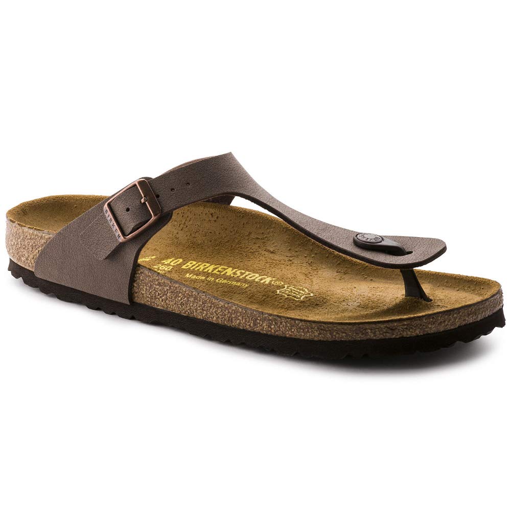 

Сандалии Birkenstock Gizeh цвета мокко, обычной ширины, размер 37, Birko-Flor - Birko-Flor нубук, - (24 см)