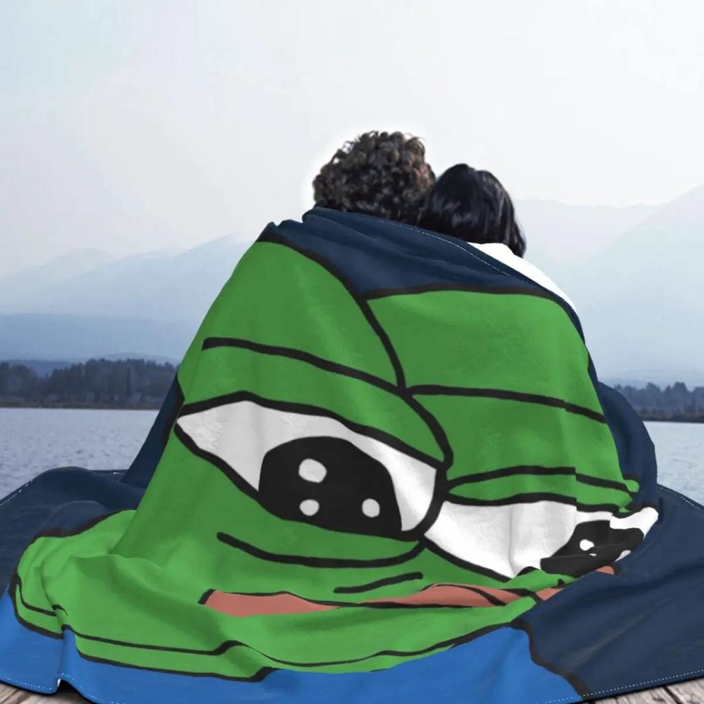 Pepe The Frog Blankets Flannel All Season Apu Apustaja Breathable Ultra-Soft Throw Blanket for Home Couch Bedspreads