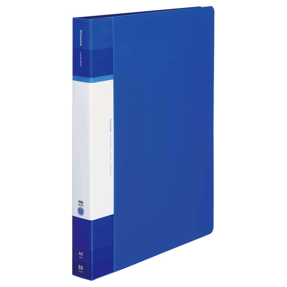 Kokuyo Glassel File Clear Fixed 60 Book, Type, A4, Sheets, Blue, La-GLB60B синий