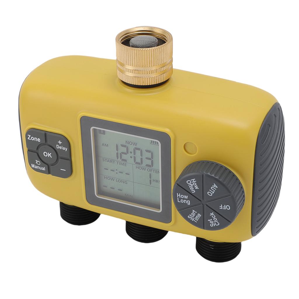 Smart Sprinkler Timer 3 Outlet Irrigation Water Valve Controller for Garden Lawn Greenhouse