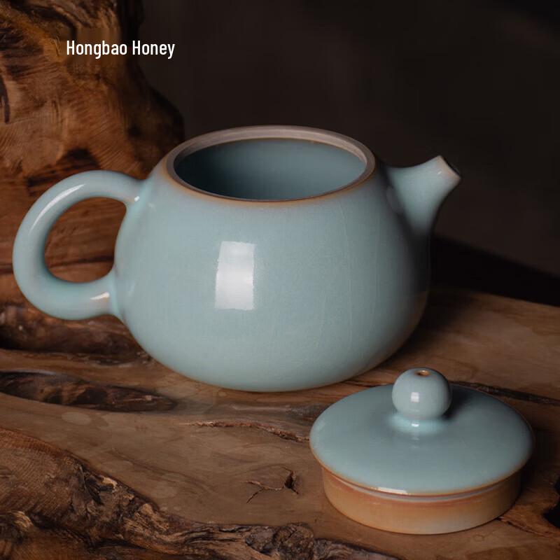 Master Wang Zhenfang Handmade Ru Ware Xishi Teapot