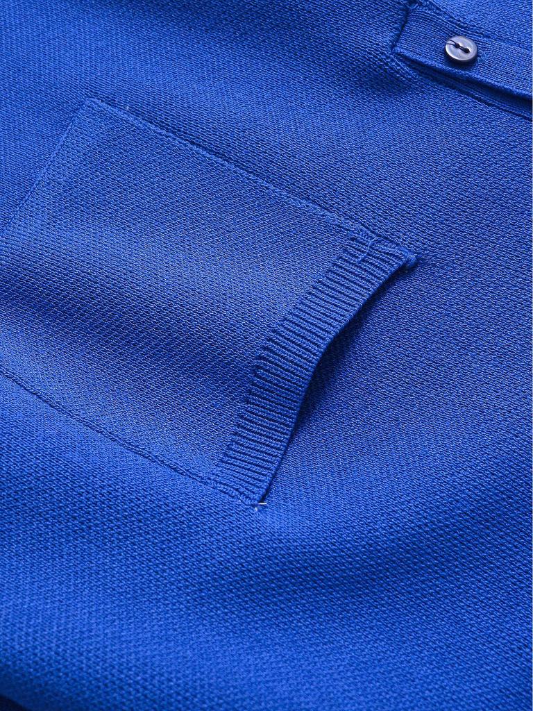 Spring 2025 Women's European & American Style Casual Knit Sweater with Pocket Detail