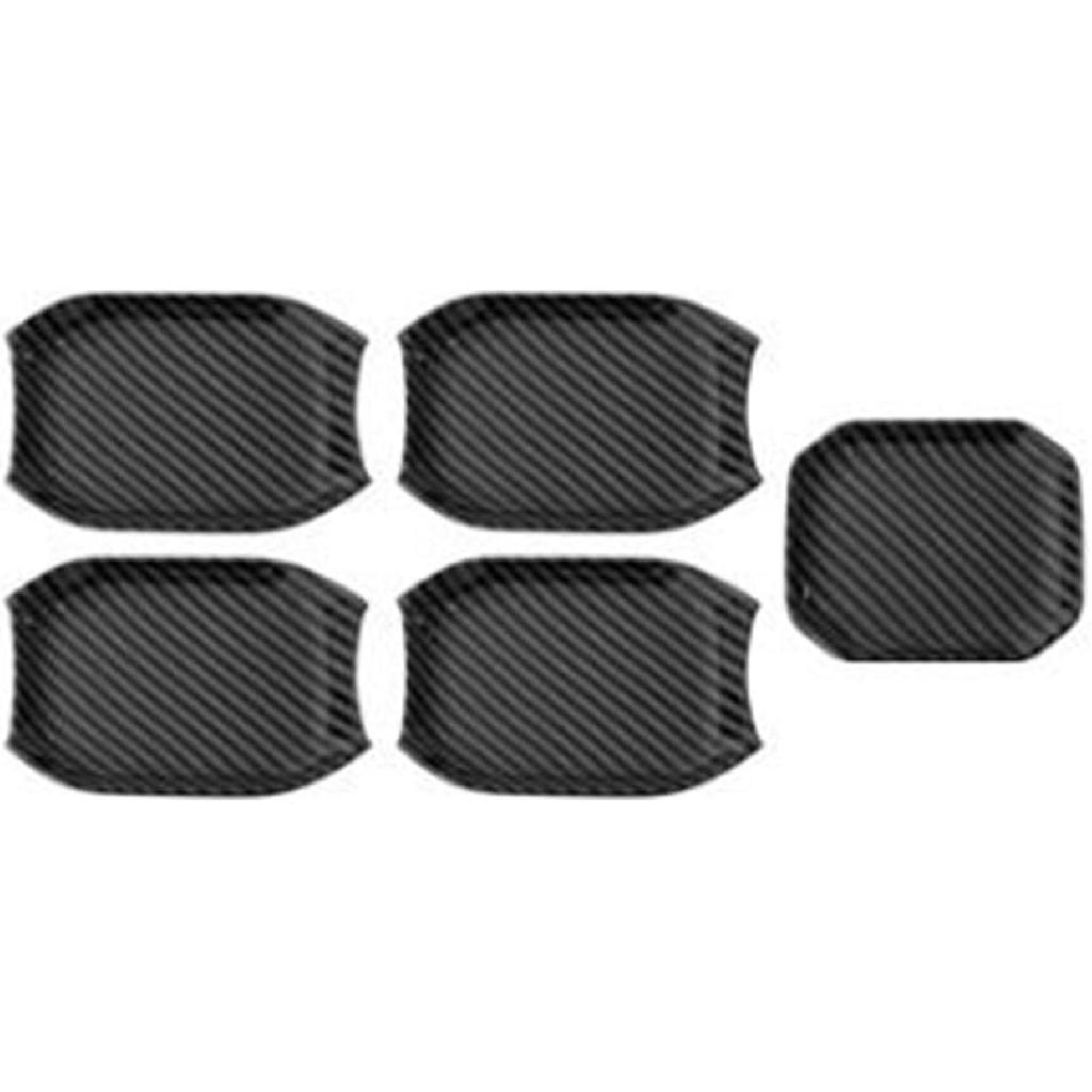 ABS Exterior Door Handle Bowl Trim Compatible with Jeep Wrangler JL JLU Gladiator JT 2018-2023 (5pcs/Set, Carbon Fiber Grain)
