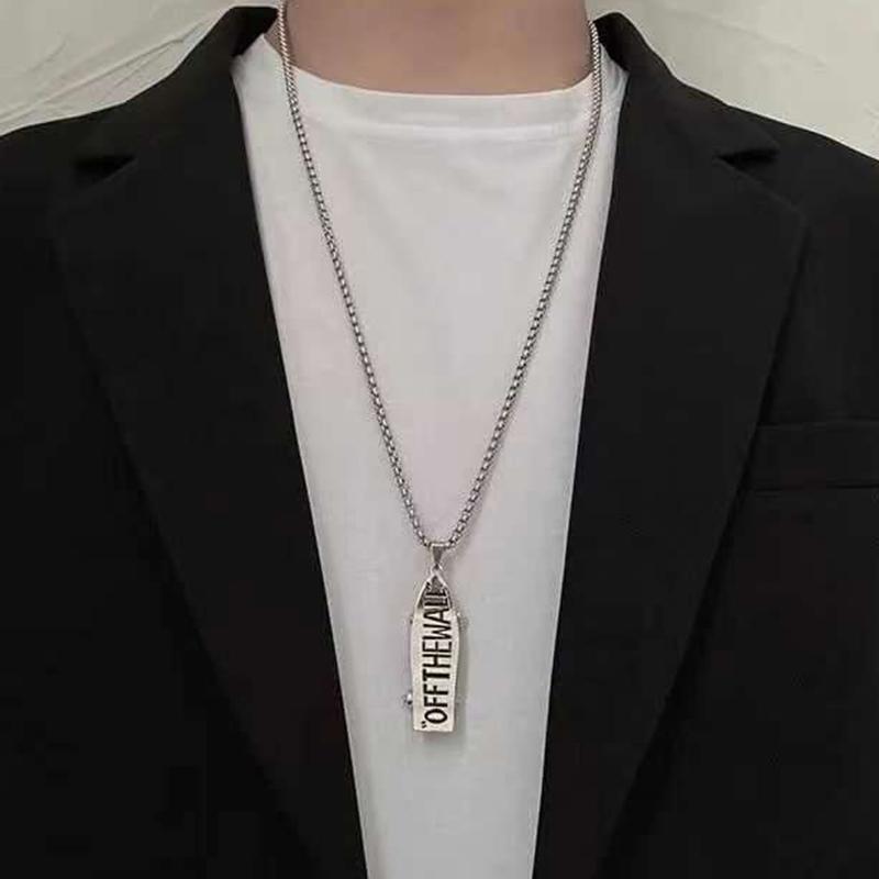 Scooter Pendant Necklace Titanium Steel Chain Sweater Chain Men's Necklace Ladies Necklace