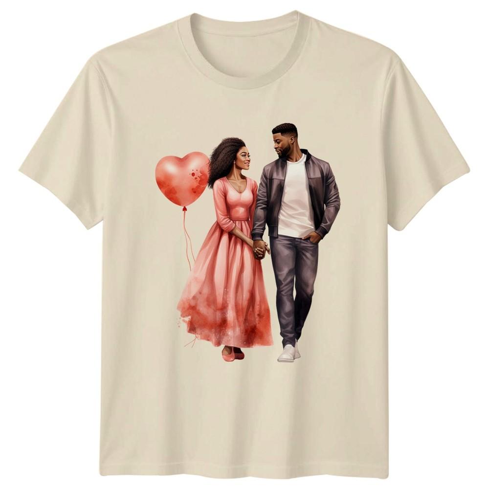 RoUnisextic Couple Love Hearts Unisex TShirt Graphic Tee