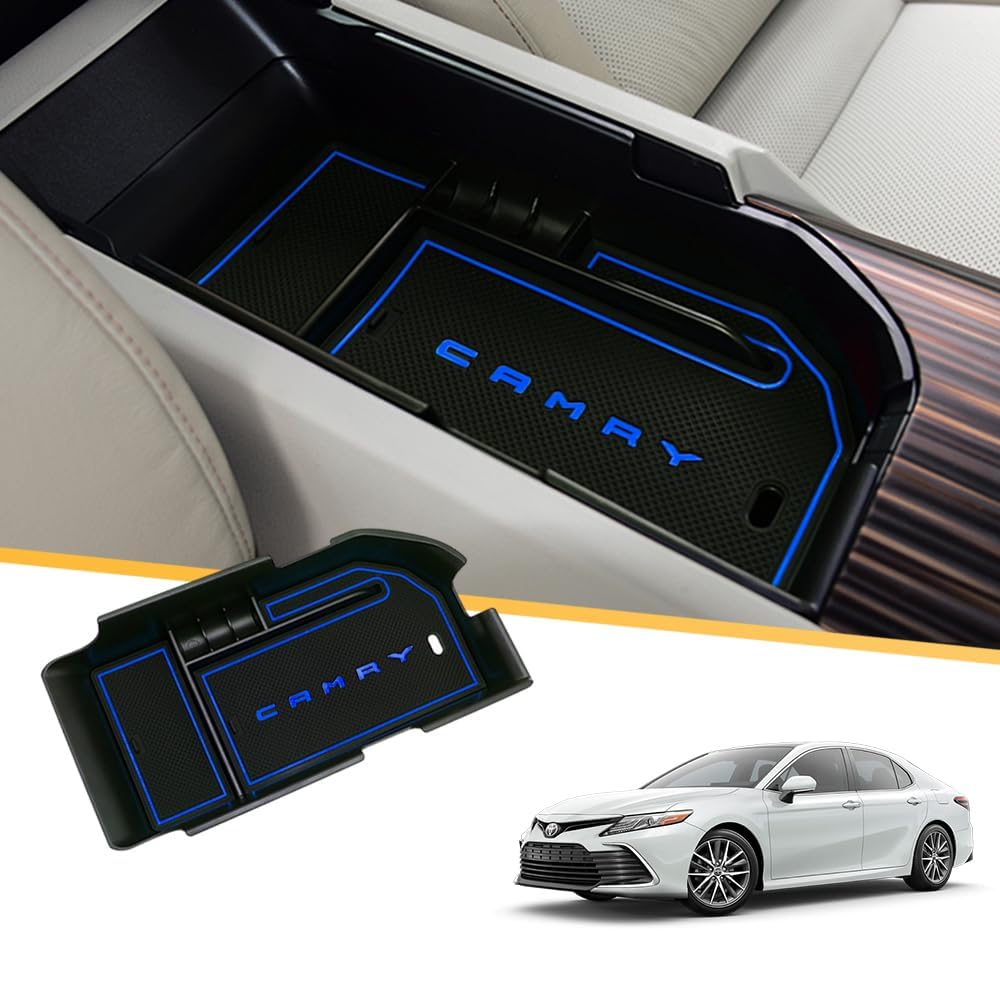 

XIKER Toyota Camry AX70 Series ABS Console Center Console Storage Easy Custom Interior Includes Lava Mat Tray, Box, Box, Installation, Parts, синий