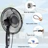Sistema di raffreddamento a nebulizzazione per ventilatori da esterno Kit ugelli per ventilatore a nebbia Spruzzatore d'acqua Nebulizzatore per ventilatore con 6 ugelli rimovibili Acqua