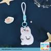 Cute Ocean Animal Plush Doll Mascot Stuffed Toys Keychain Pendant Lanyard Bag Hanging Ornaments Backpack Charm Keyring Kids Gift
