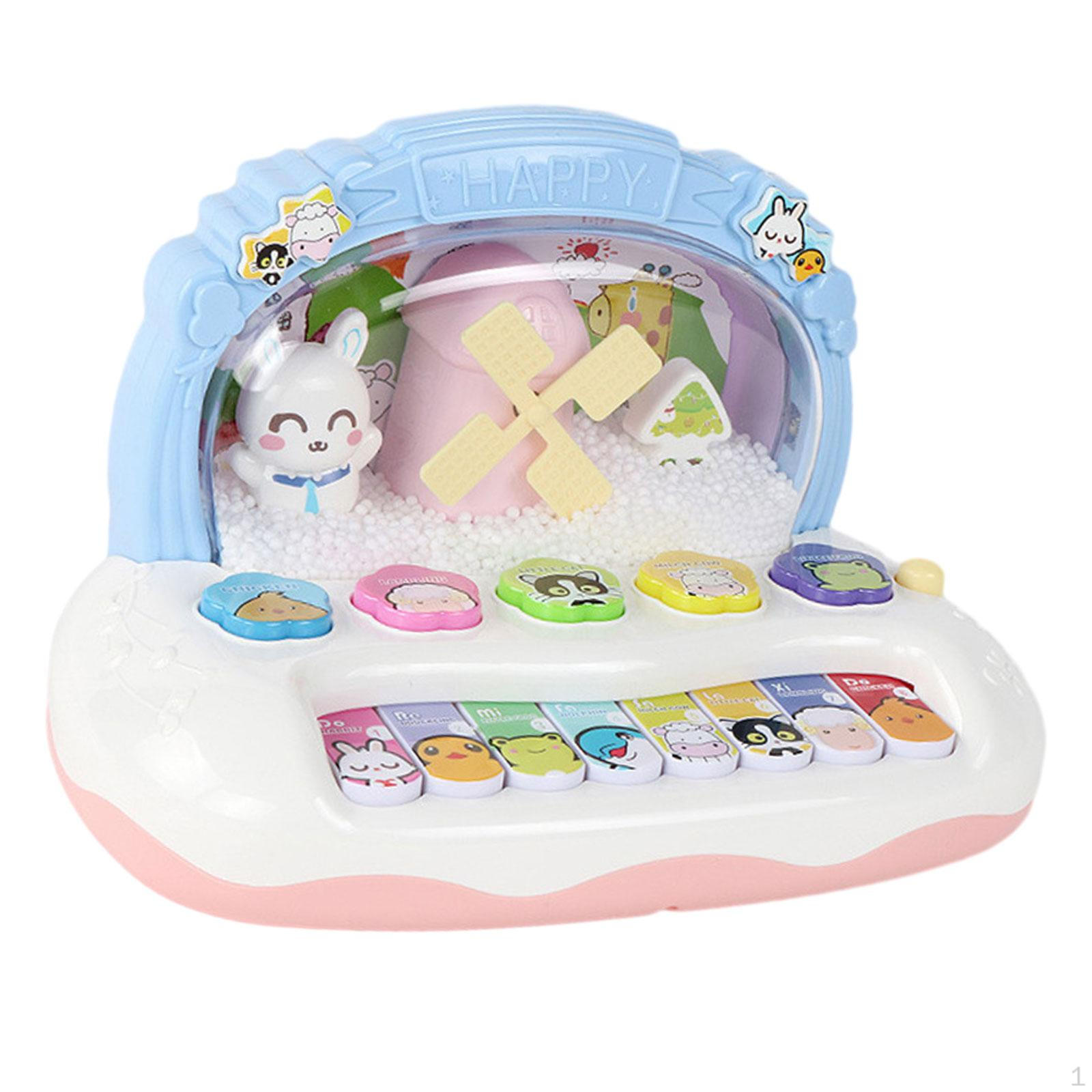 Baby Interactive Animals Toy with Music Montessori Toys, Portable Early Education Toys for Kids синий