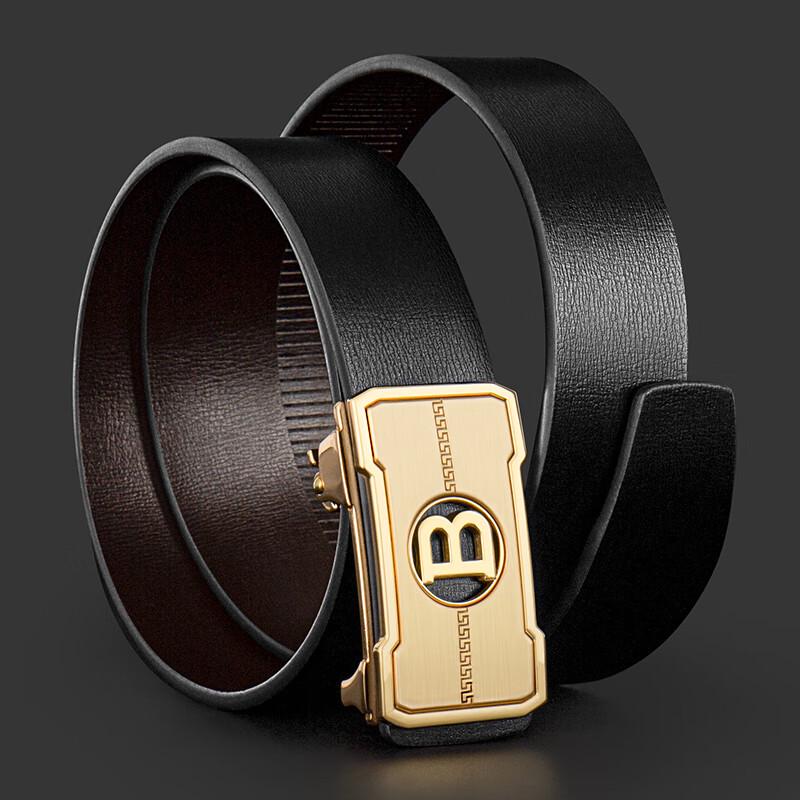 COW Men's Genuine Leather Automatic Buckle Belt