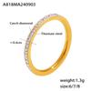 Anillo de Diamante Elegante y Sencillo para Apilar para Mujer