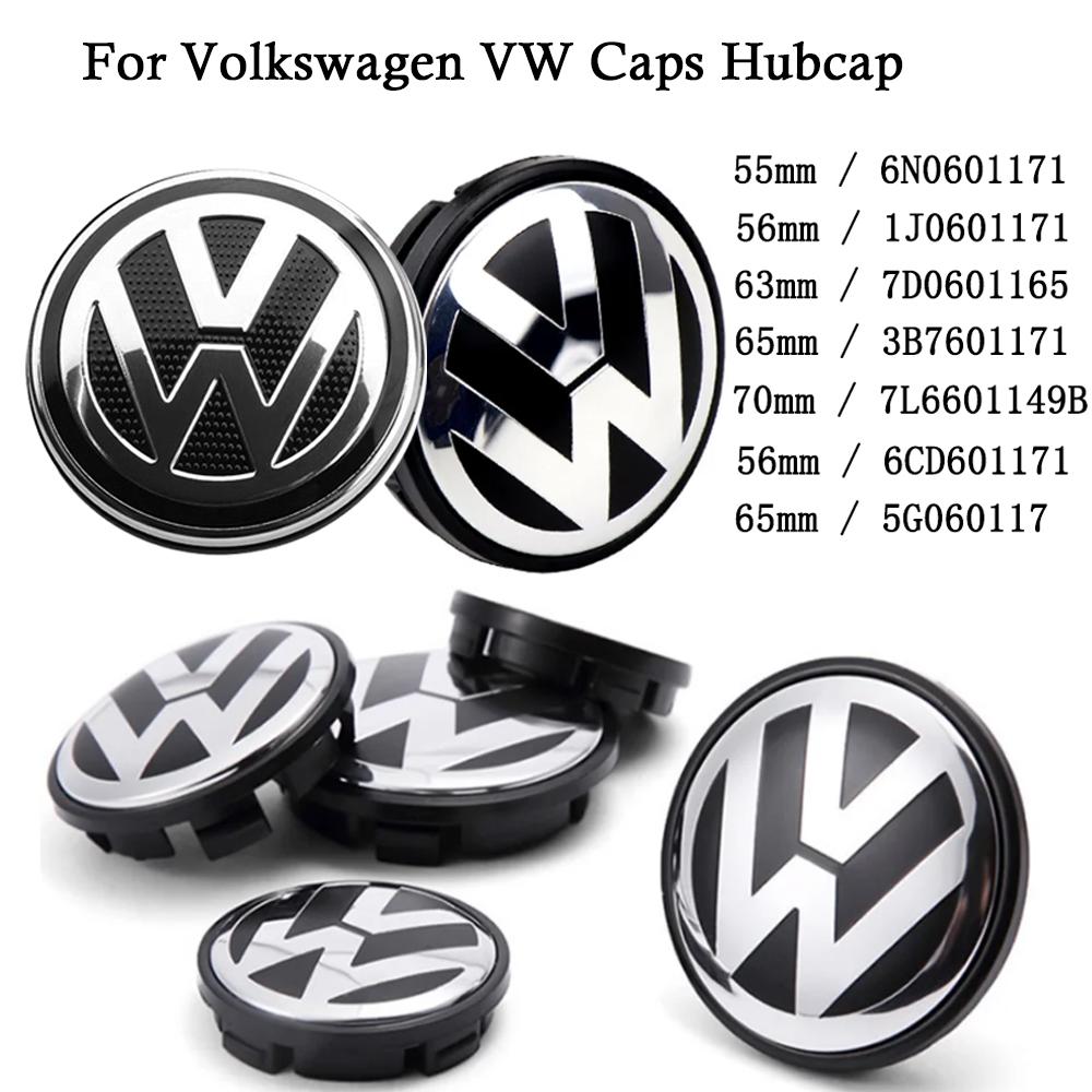 DIG1 60mm 4pcs Wheel Center Hub Caps 55mm 56mm 65mm 70mm Wheel Cover For VW Polo Golf 4 5 6 7 Touran CC Passat B5 B6 B7 Accessories
