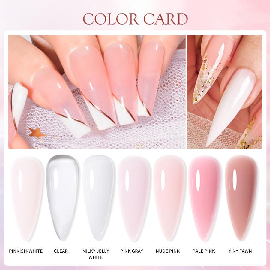 UV/LED Gel na prodlužování nehtů Křišťálový fototerapeutický gel Modelovací Rychle vytvrzující Pevný gel DIY Salon Nástroj pro nail art