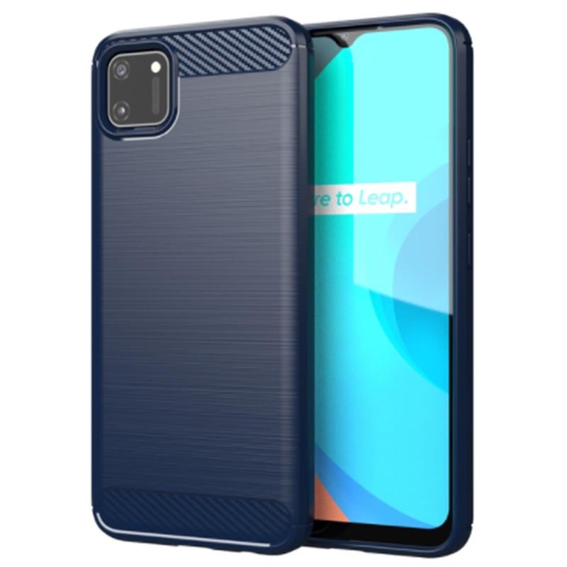 For Realme C11 Case Silicone Full Protective Matte Soft Phone Cover For Real Me C11 Shockproof Carbon Fiber Cases Coque Fundas
