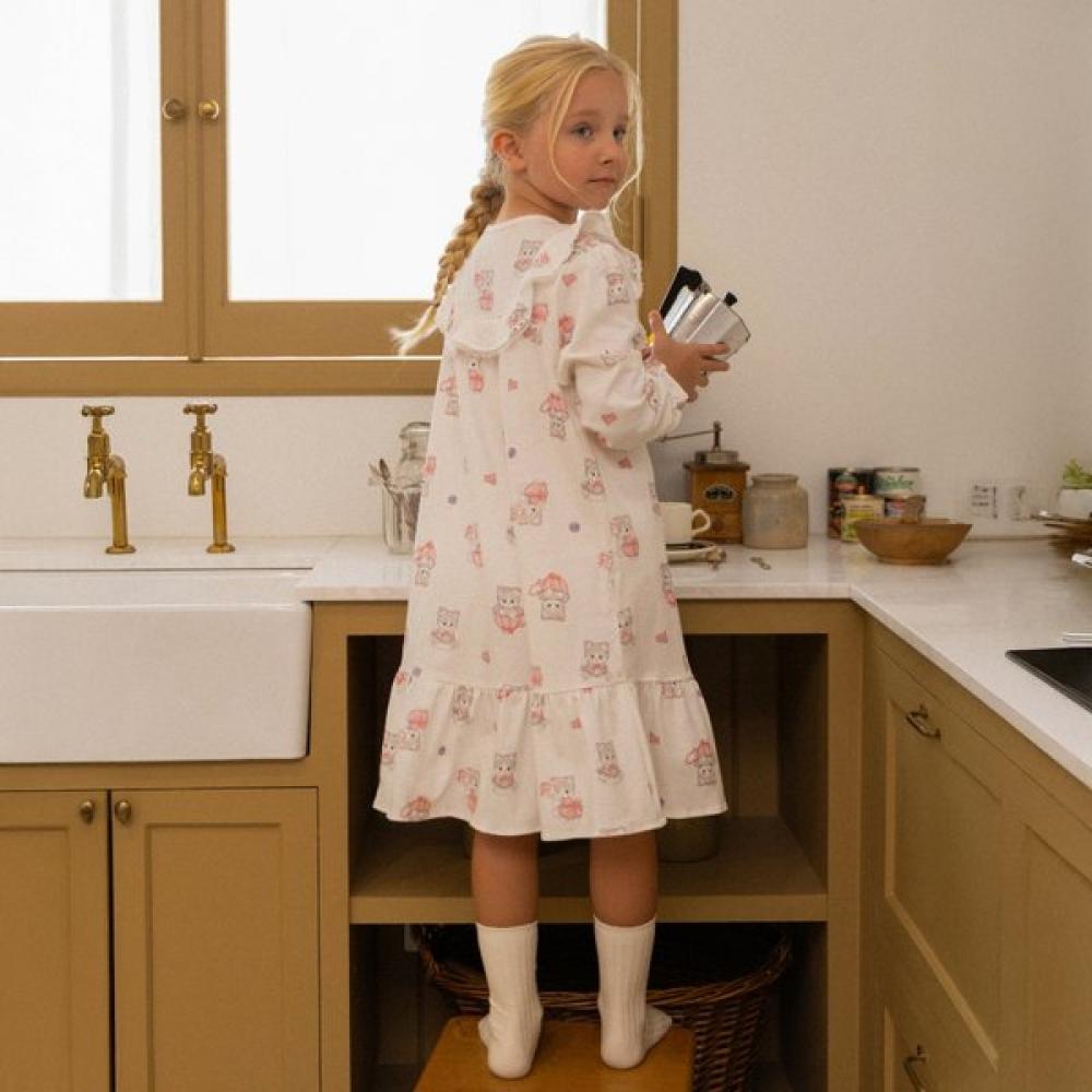 Organicmom Girl S dreSS pajamaS mkfSSw12 Ivory/110