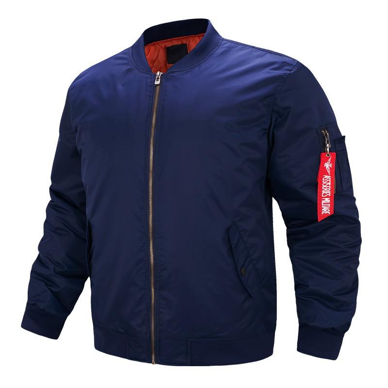 Jachetă Pilot Nylon Supradimensionată pentru Bărbați Caldă de Iarnă Croială Largă Casual Îmbrăcăminte Exterioară Negru Verde Militar Albastru Marin