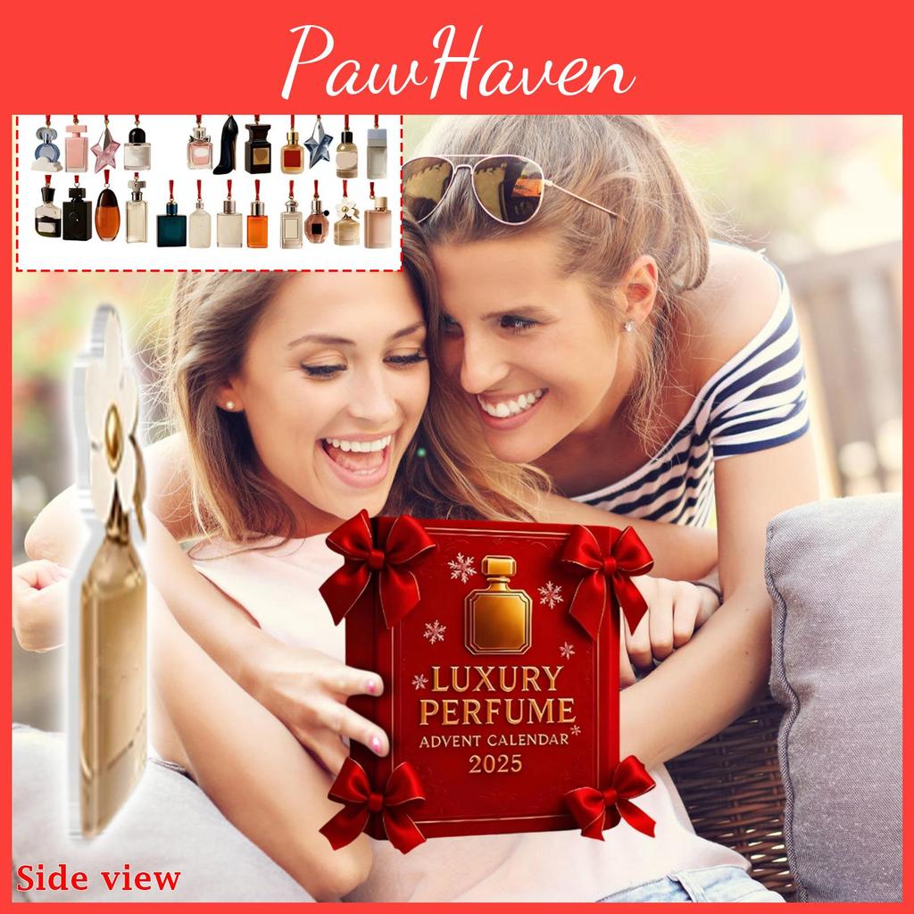 Kalendarz Adwentowy Perfumowy z Akrylowymi Zawieszkami na Prezenty i Uroczystości Świąteczne