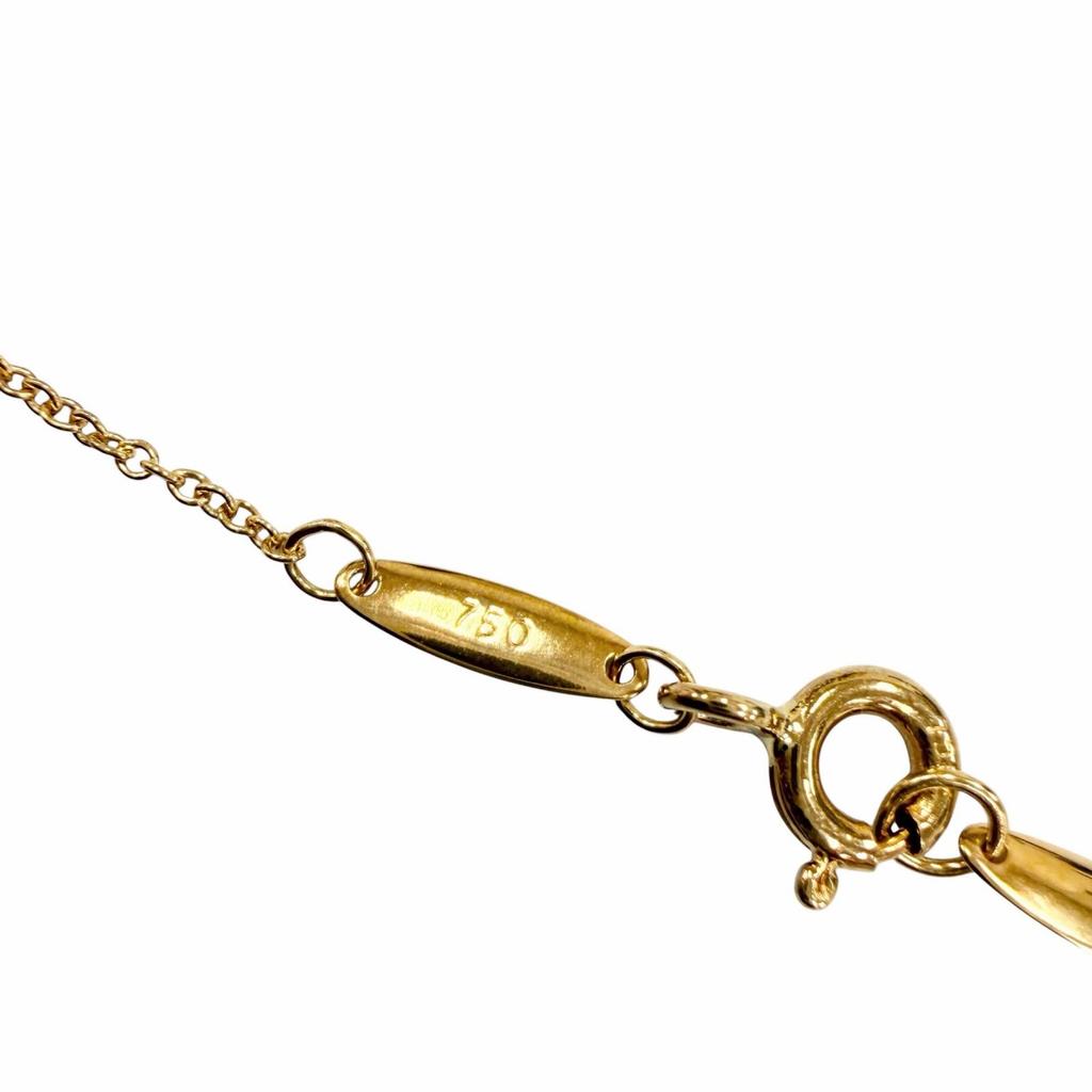 Great TIFFANY&Co. Necklace By the Yard 1P Diamond Necklace Yellow Gold 750 Women Used