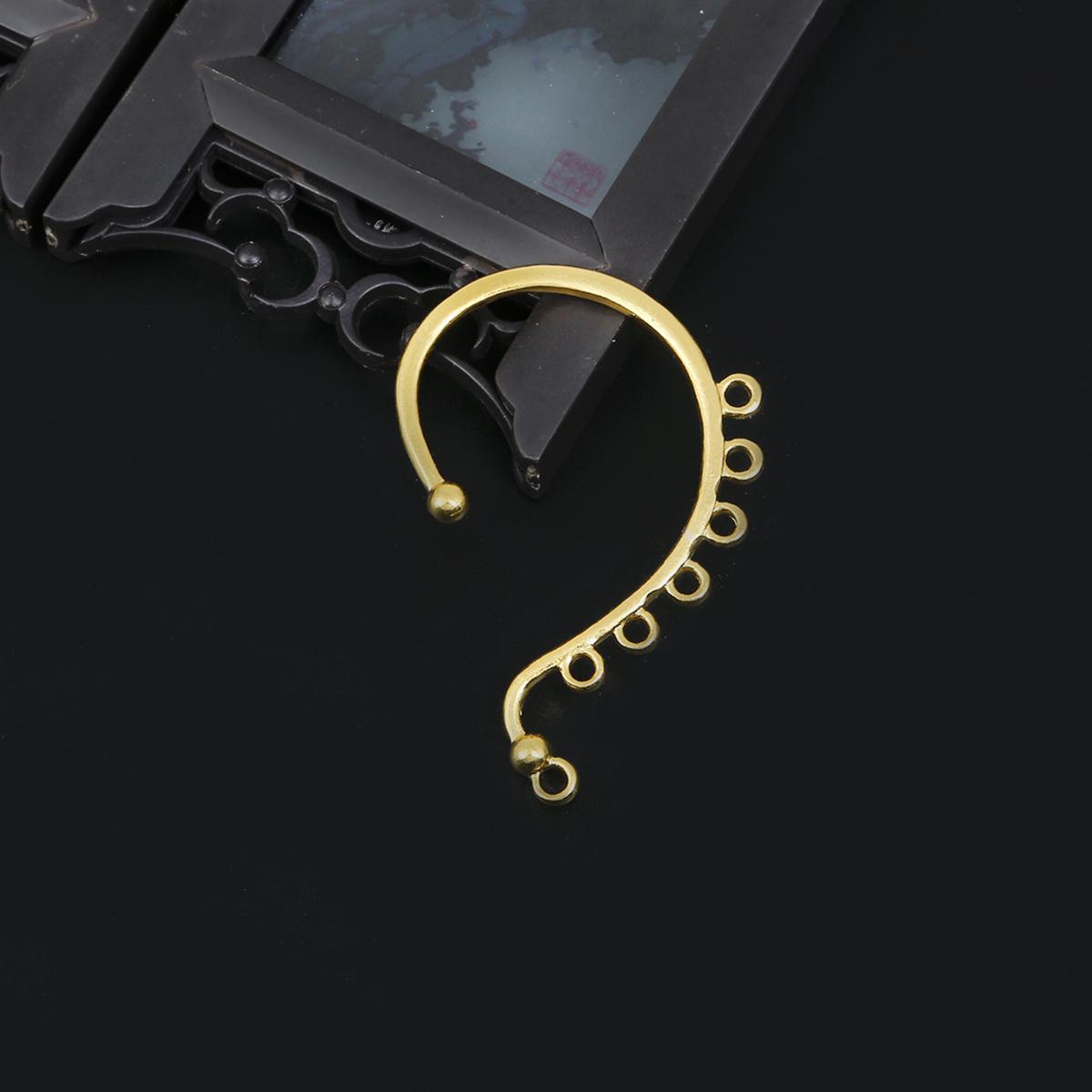 

2 шт. зажим для ушей без пирсинга, подвески с несколькими отверстиями для изготовления ювелирных изделий, серьги «сделай сам», очаровательное украшение 35*55mm 2pcs золотой