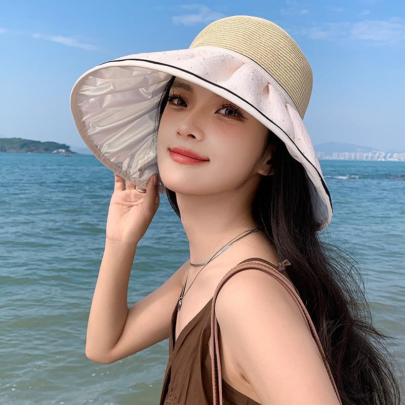 Summer Hat Women's Spring and Autumn Sunshade Sunscreen Hat Bucket Hat UV Protection Temperament Advanced Sense of Moisture