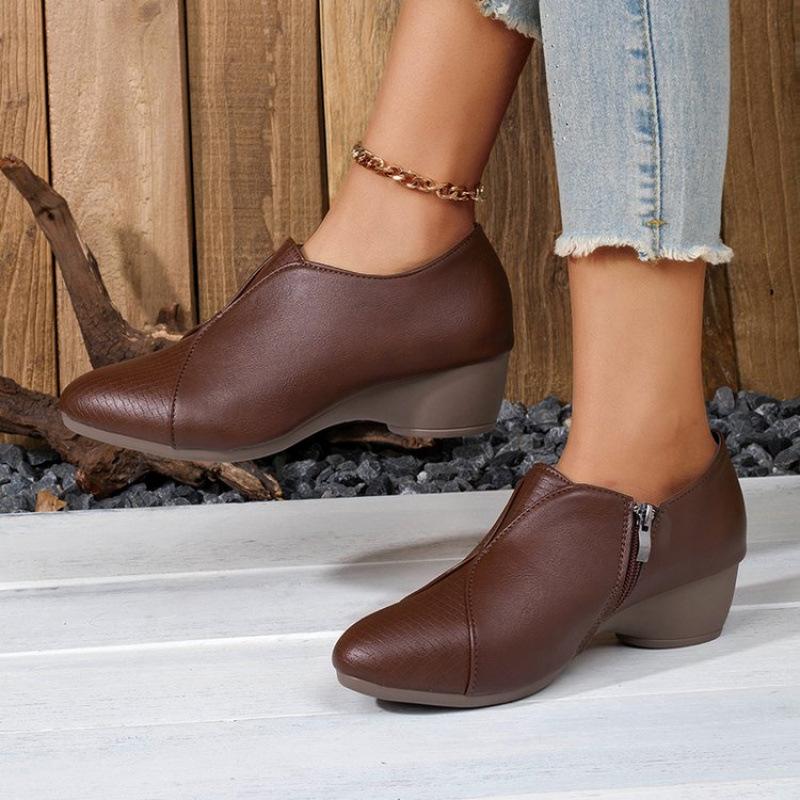 Retro-style New Soft Leather Women's Shoes, Anti-slip and Versatile Casual Single Shoes