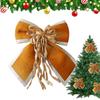 Velvet Fabric Bow Christmas Tree Decoration Velvet Vintage Ribbon Christmas Tree Bow Ornaments Home Decor For Holiday Wedding