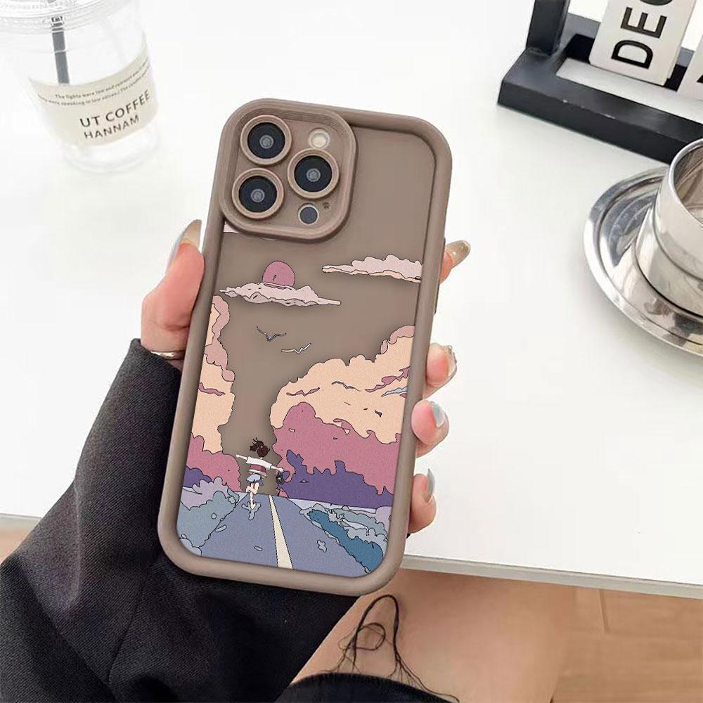 Sunset Scenery Phone Case For iphone Apple 17 AIR 16 16E 11 12 13 14 15 XR Plus Pro Max Silicone Case Funda DIY Shell Cover
