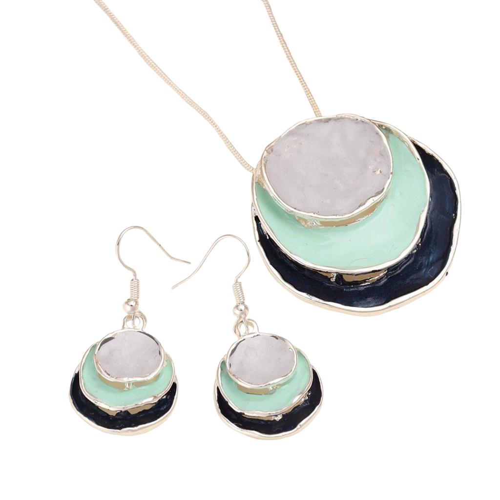 Vintage Flower Jewelry Set Elegant Bridal Jewelry Fashion Neck and Ear Jewelry Suitable for Matching Various Outfits