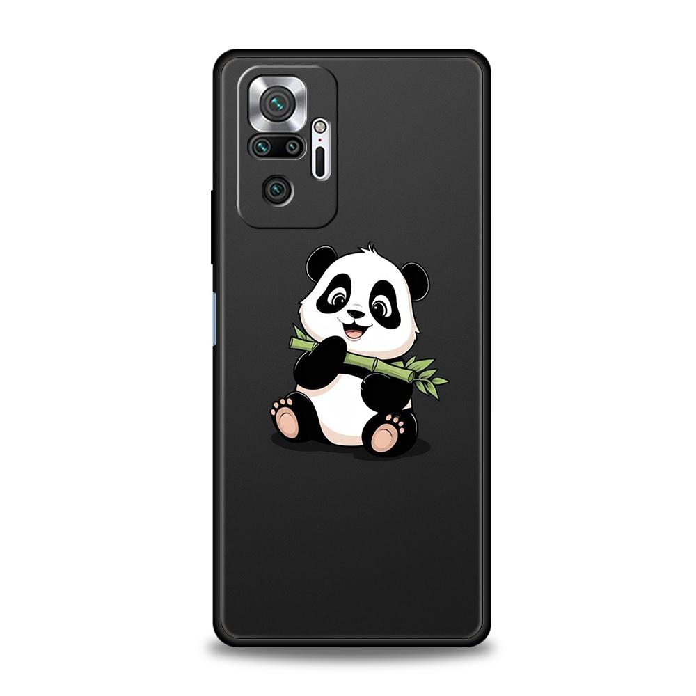Cartoon Panda Phone Case For Xiaomi Redmi Note 14 5G 13 12 10 11 Pro Plus 4G 14C 13C 12C 10C 9C Soft TPU Cover