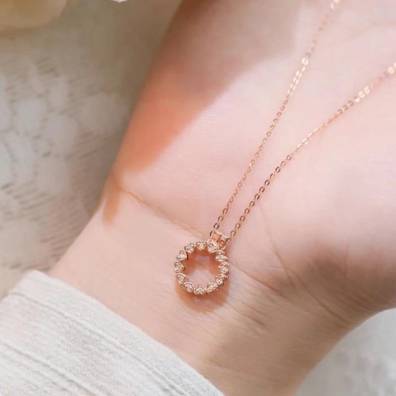 Luxury Round Heart Necklace for Women: Niche Design, Simple Cool Style - Summer 2022