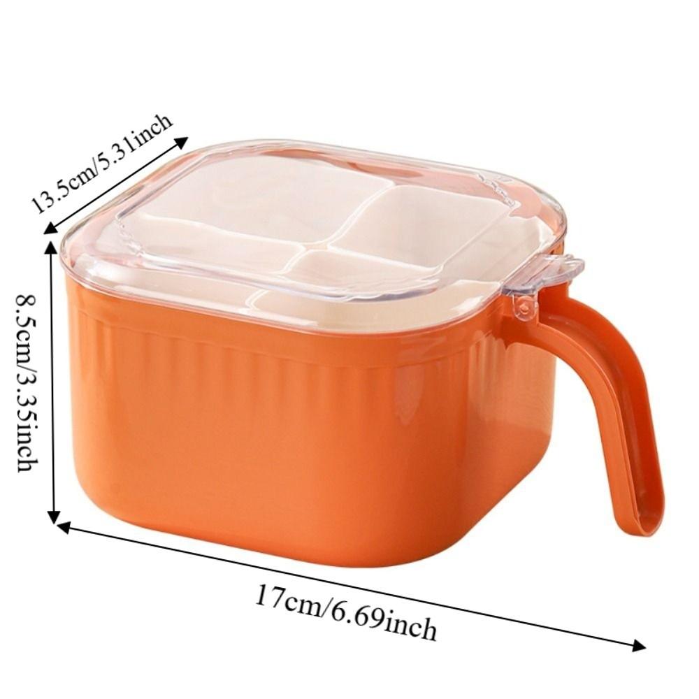 4 in 1 Condiment Jar Moisture-proof Condiments Dispenser Save Space Seasoning Box  Camping