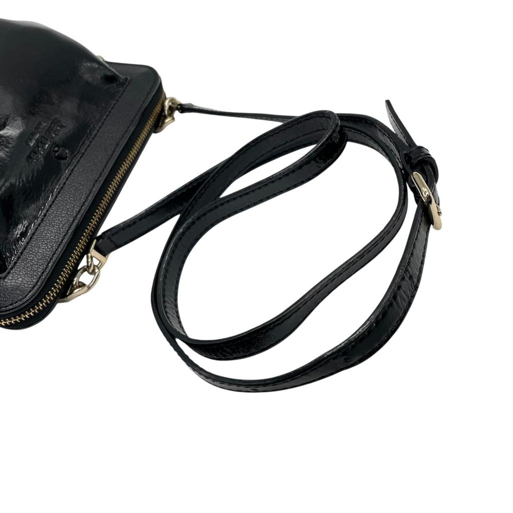 Used Kate SpadeShoulder Bag Black Patent Leather Women