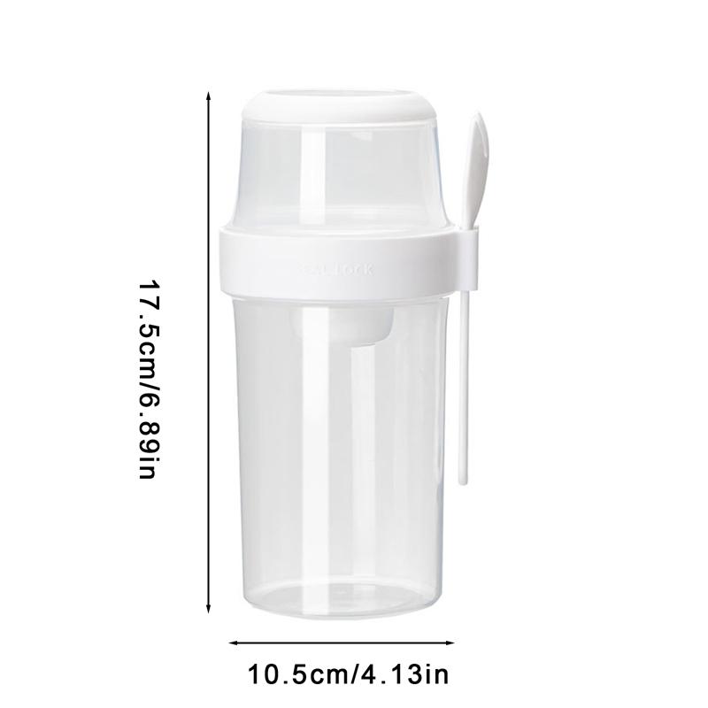 1 szt. Śniadanie owocowe owies jogurtowy kubek na sałatkę z pokrywką i łyżką dwuwarstwowe pudełko do przechowywania żywności pudełko bento Fitness miska stożkowa o obniżonej zawartości tłuszczu