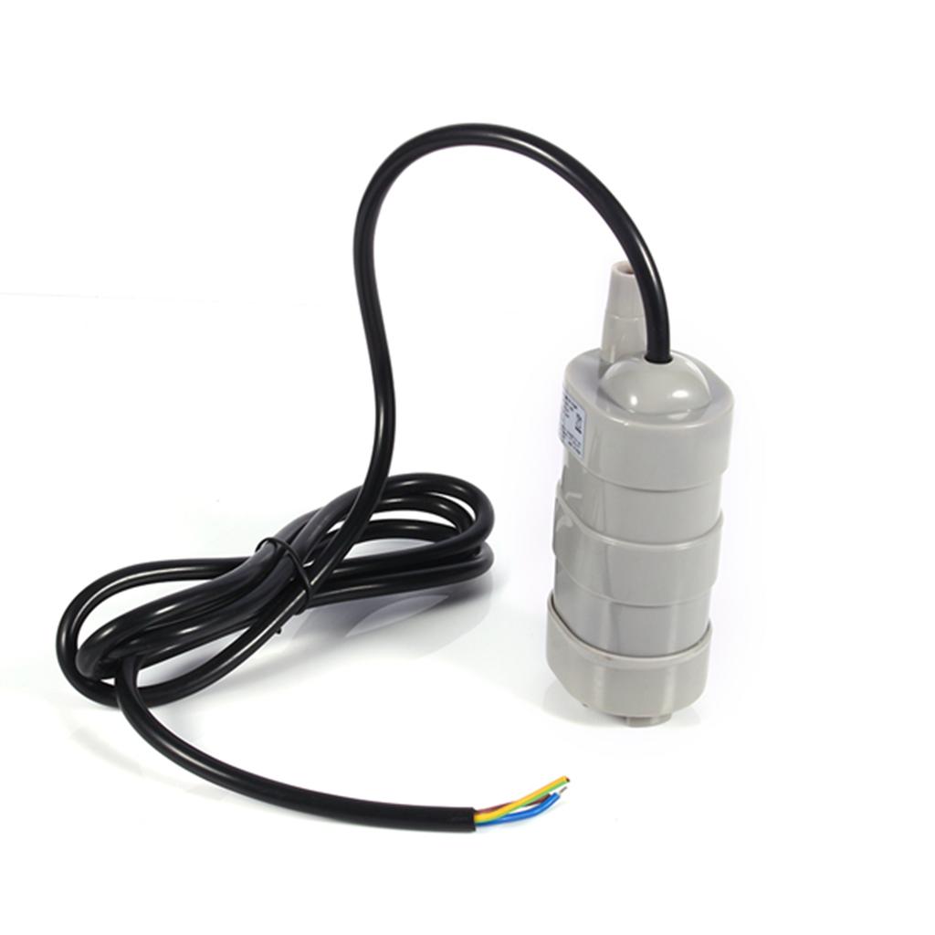 Mini DC 12V Vertikal Dränkbar Motor Vattenpump 5M 1000L/H med 1,5M Svart Blank Ledning