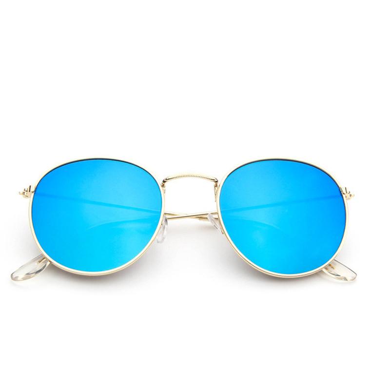 Luxury Vintage Round Sunglasses Women Designer Fashion Mirror UV400 Sun Glasses For Lady Eyewear Female Brand