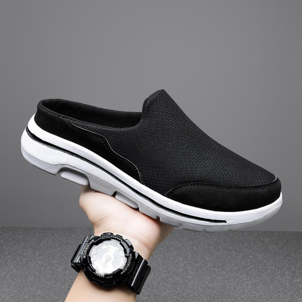 Couple Slippers Outdoor Large Casual Slippers Women's Outside Summer Men's Slippers Flat Bottomed Mesh Breathable Sandals Women