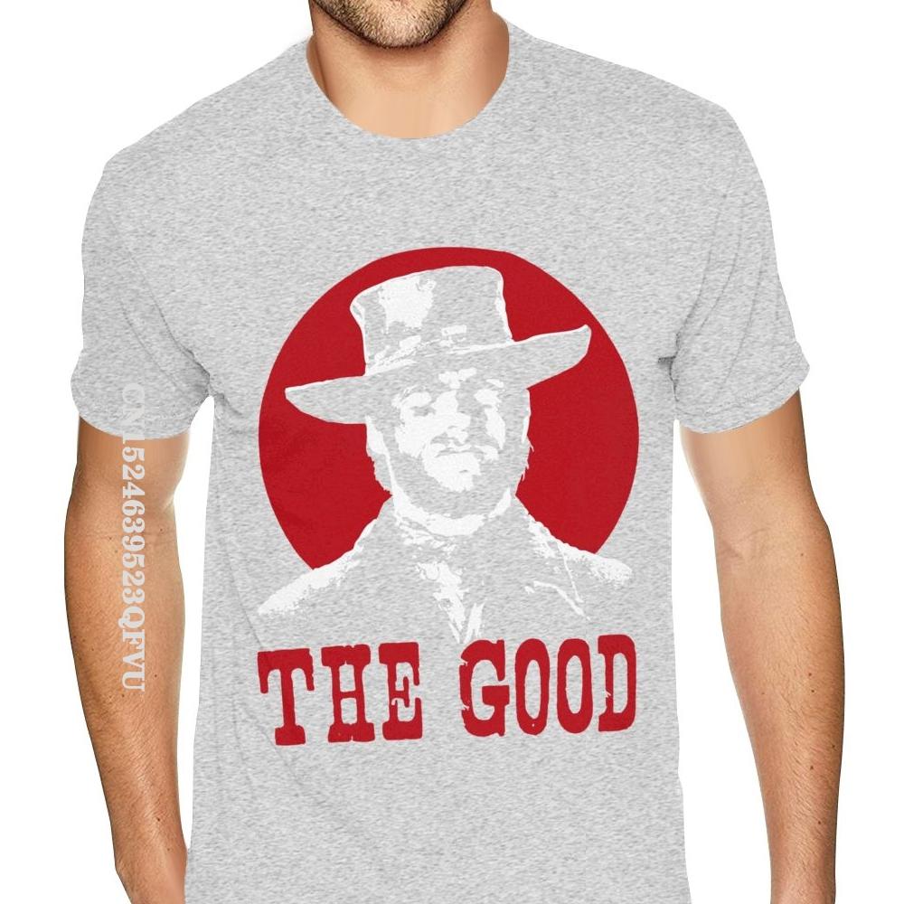 Geometric The Good The Bad And The Ugly Clint Eastwood Tee Shirts Tshirt Man Graphic Black Tees Shirt