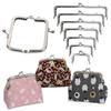 Rustproof Metal Purse Frame Kiss Clasp Vintage Bag Lock Hardware for Handmade Clutch Wallet Production