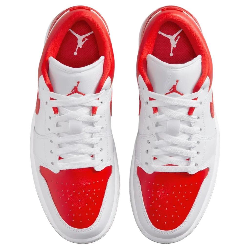 Jordan Air  1 Comfortable Fit Breathable Low Top Retro Basketball Shoes Women Sneaker Red White DC0774-110