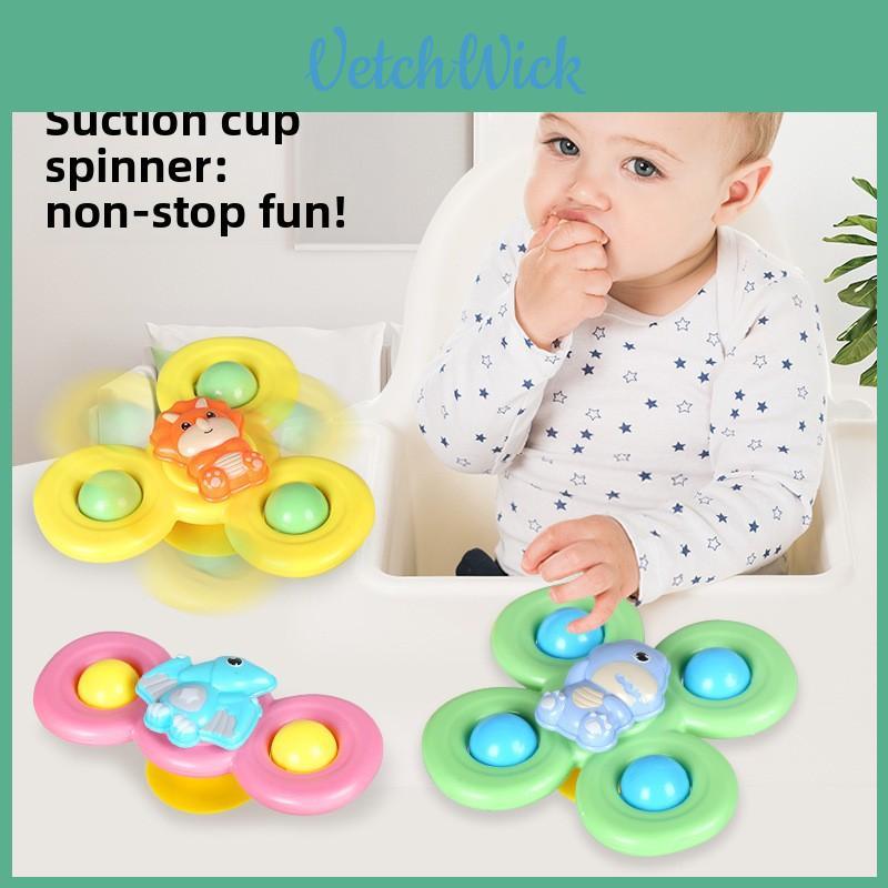 Infant Spinner Toy Pack With Plastic Material For Bath And Classroom Fun