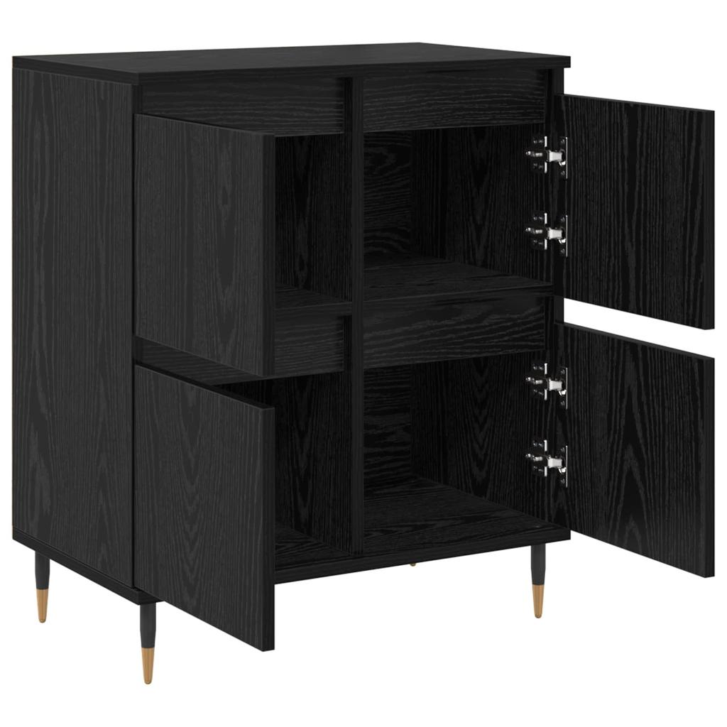 Sideboard in Black Oak Look 60 x 35 x 70 cm