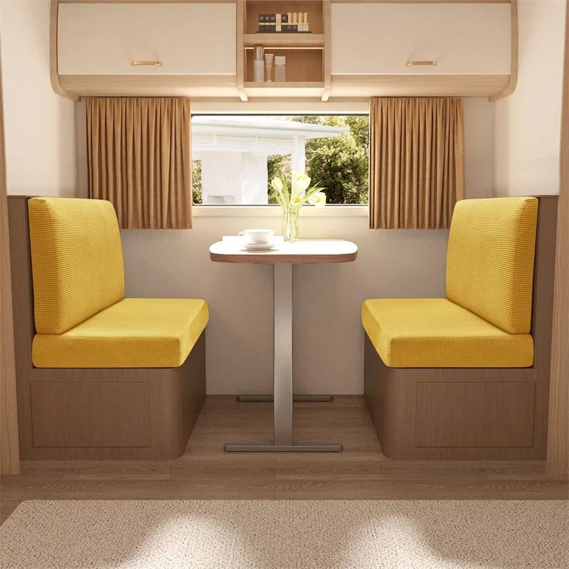2 Stück/Set Polarfleece Wohnmobilabdeckungen Elastische Spandex Sofabezüge Dehnbare Sitzbezüge Auto Wohnmobil Wohnmobil Dinette Polster Stuhlbezüge