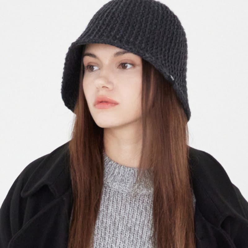 ULUK Lucida Black Label Winter Grid Knit Bucket Hat (3 Colors)