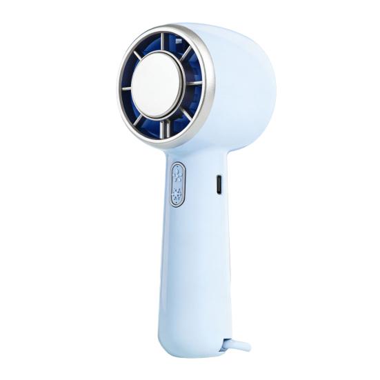 Ice Cooling Mini Handheld Fan Speed Adjustable Small Desk Fan USB Rechargeable Portable