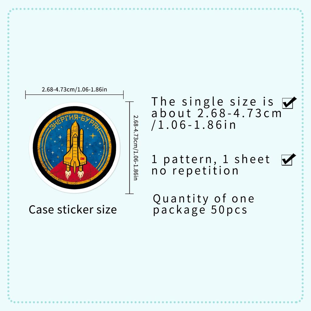 50PCS Retro Universe Stickers Planet Personality Trend Cartoon Galaxy DIY Guitar Phone Laptop Suitcase Skateboard Decals