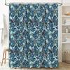 Floral Gothic Shower Curtain Dark Academia Backdrop Vintage Botanical Wall Hanging Decor Room Divider Panel