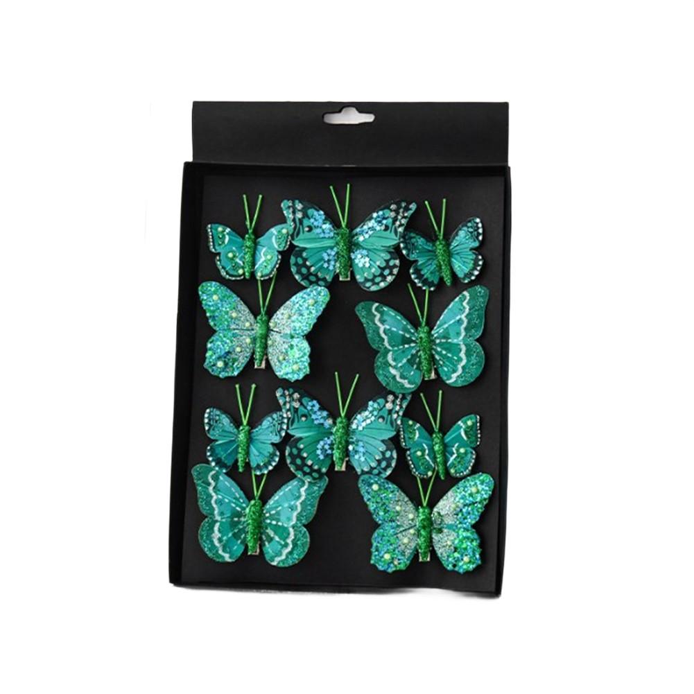 Eye-catching Visual Effect Butterfly Christmas Ornaments Holiday Decorations